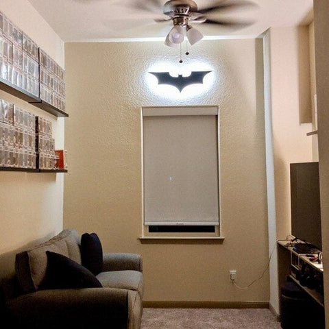 Image of Batman LED Wall Light with Wireless Remote Control and Color Change