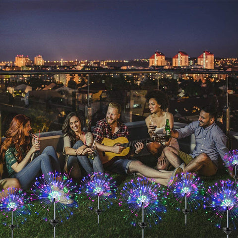 Image of Garden Solar Firework Waterproof LED Lights