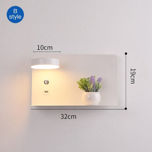 LED Wall Lights With Switch And USB Interface