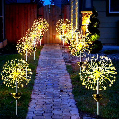 Solar Garden Firework Waterproof LED Lights