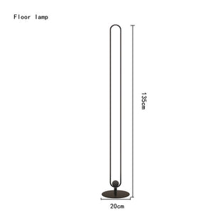 Modern Remote Control U Shape Floor Led Lamp