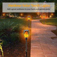 Load image into Gallery viewer, Outdoor Solar Powered Torch Lights Waterproof Garden Patio Flickering Dancing Flame Lamp