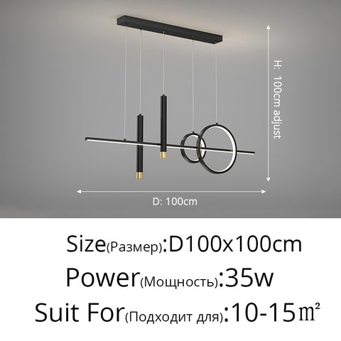 Image of Nordic Modern Minimalist Led Chandelier