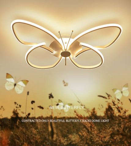 Image of Modern LED Butterfly LED Ceiling Lamp Dimmable