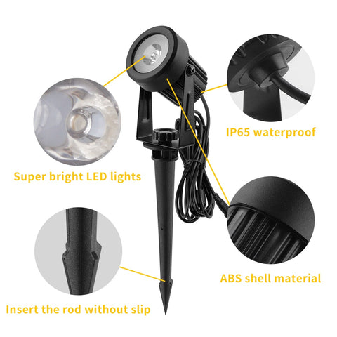 Image of Solar Spotlight Waterproof IP65 Solar Powered LED