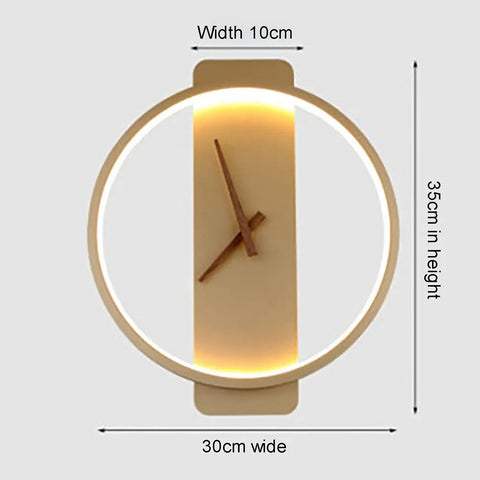Image of LED Clock Wall Lamp