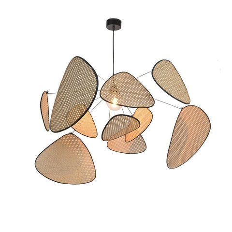 Image of Modern Leaf Grid Rural Hand Made Art Chandelier