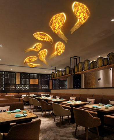 Image of Handmade Fish Wall Lamp Japanese Style