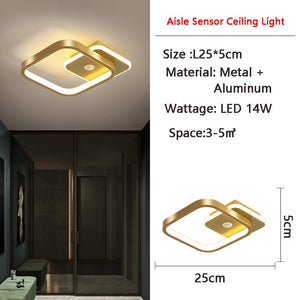 Human PIR Motion Sensor LED Ceiling Lamp for Bedroom Corridor