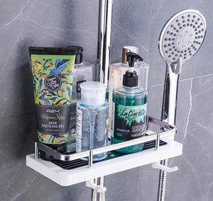 Shower Pole Storage Shelf