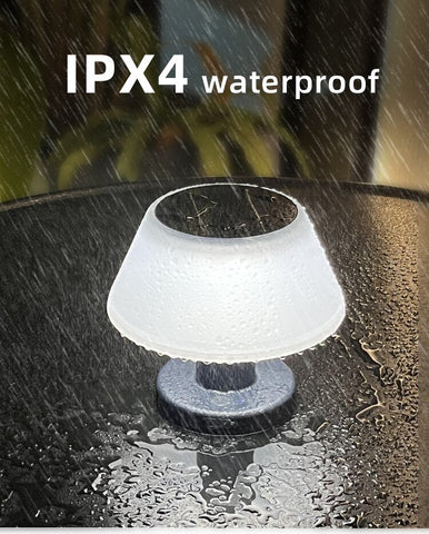 Image of Solar Powered Table Led Lamp Outdoor Modern