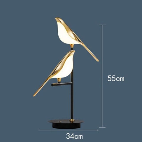 Image of NEW Gold Magpie Bird Ceiling Chandelier