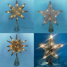 Load image into Gallery viewer, Christmas Tree Topper LED Star Tree Topper Battery Operated