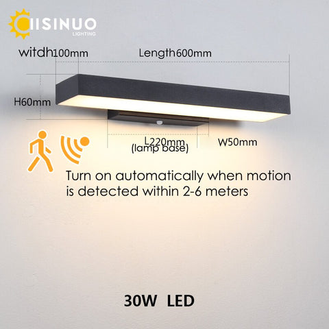 Image of LED Dusk to Dawn Motion Sensor Outdoor Modern Lights IP54