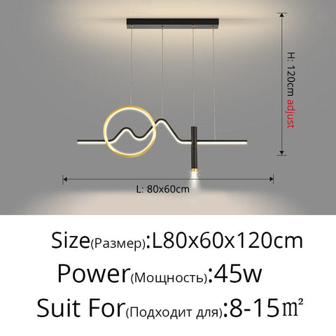 Image of Nordic Minimalist Decoration Led Chandelier