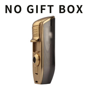 Metal Windproof Pocket Cigar Lighter 3 Jet Blue Flame
