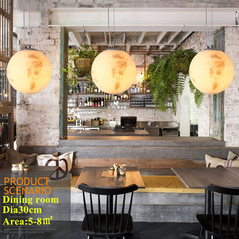 Image of Nordic Modern Creative Full Moon Chandelier