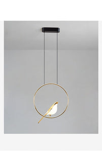 NEW Gold Magpie Bird Ceiling Chandelier