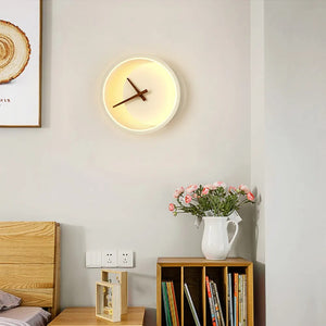 LED Clock Wall Lamp