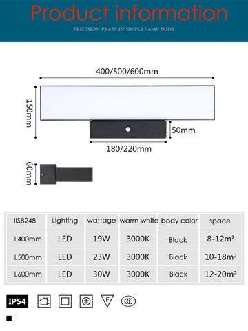 Image of LED Dusk to Dawn Motion Sensor Outdoor Modern Lights IP54