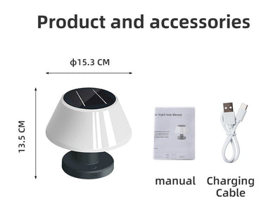 Solar Powered Table Led Lamp Outdoor Modern
