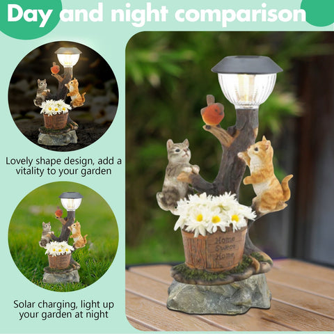 Image of Solar LED Light Animals Decorative Figurine With Light Outdoor Garden Lawn