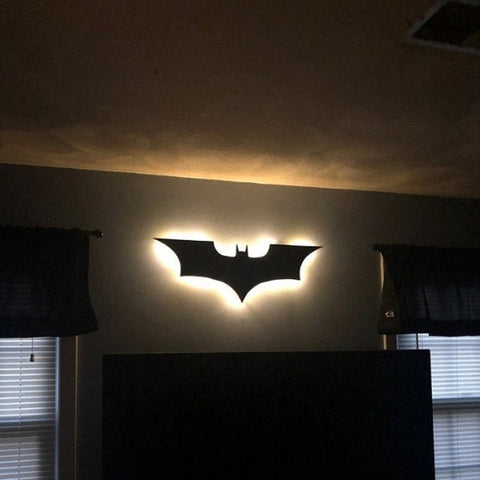 Image of Batman LED Wall Light with Wireless Remote Control and Color Change