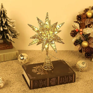 Christmas Tree Topper LED Star Tree Topper Battery Operated