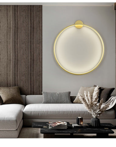 Image of New Modern LED Wall Lights Circle Background Decoration Lamps