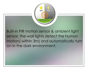 LED Dusk to Dawn Motion Sensor Outdoor Modern Lights IP54