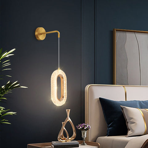 Image of Luxury Gold Nordic Interior LED Wall Light Fixture