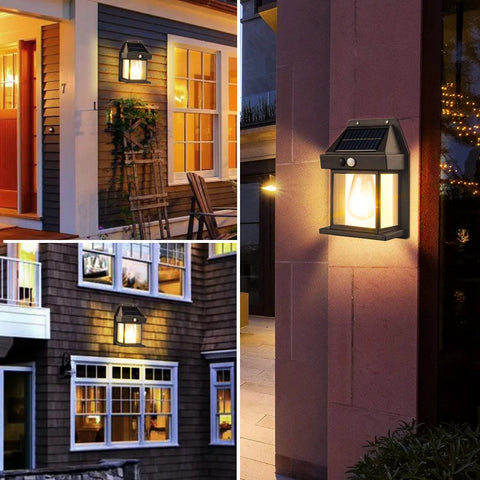 Image of New Outdoor Solar Power Lamp with Motion Sensor