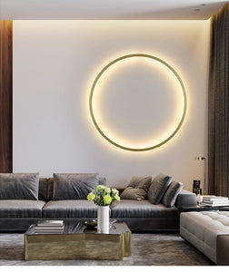 New Modern LED Wall Lights Circle Background Decoration Lamps