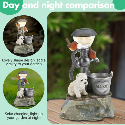 Image of Solar LED Light Animals Decorative Figurine With Light Outdoor Garden Lawn