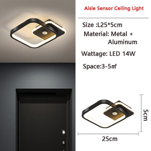 Human PIR Motion Sensor LED Ceiling Lamp for Bedroom Corridor