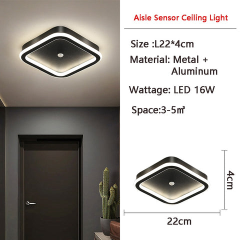 Image of Human PIR Motion Sensor LED Ceiling Lamp for Bedroom Corridor