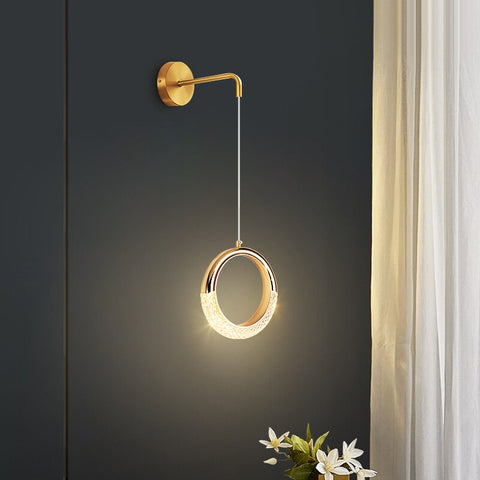 Image of Luxury Gold Nordic Interior LED Wall Light Fixture