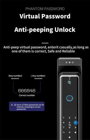 Image of New Fingerprint Door Lock 3D Face Recognition Smart Door Lock