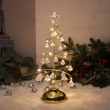 Load image into Gallery viewer, Gold Silver LED String Christmas Tree Table Lamp