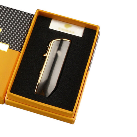 Image of Metal Windproof Pocket Cigar Lighter 3 Jet Blue Flame