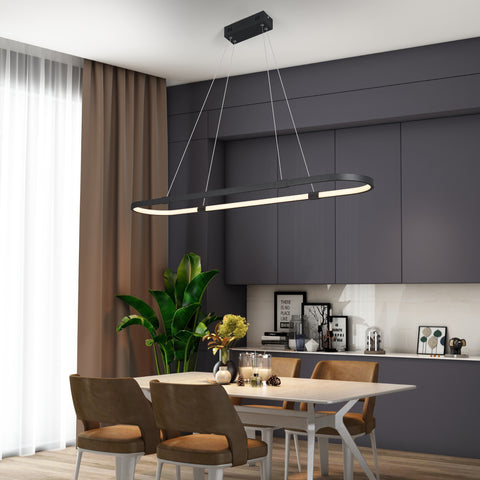 Image of NEO Gleam Minimalist Modern Chandelier For Dining Room Kitchen Bar