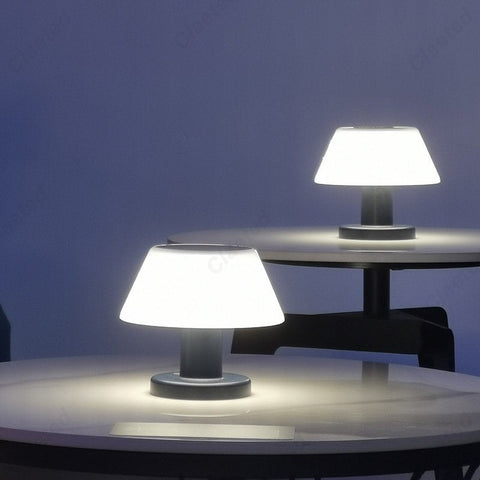 Image of Solar Powered Table Led Lamp Outdoor Modern