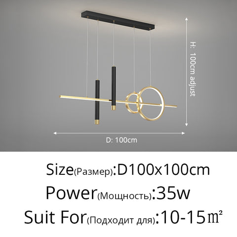 Image of Nordic Modern Minimalist Led Chandelier