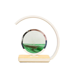 3D Sand of Time Lamp with Touch Dimming & Mobile Phone Wireless Charging