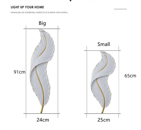 Image of Led Feather Wall Lamp