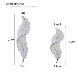 Led Feather Wall Lamp