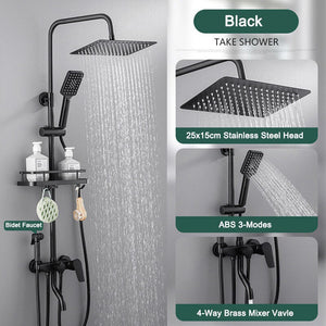 Thermostatic Digital Display Rain Shower Faucet Bidet Faucet Spout Faucet Bathroom Faucet Set