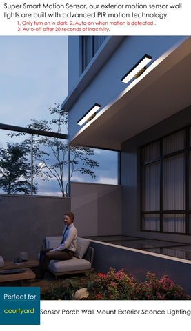 Image of LED Dusk to Dawn Motion Sensor Outdoor Modern Lights IP54