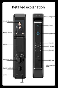 New Fingerprint Door Lock 3D Face Recognition Smart Door Lock
