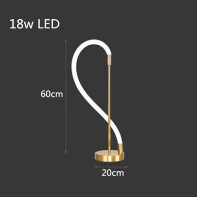 Image of Modern Golden Led Chandelier Shiny Line